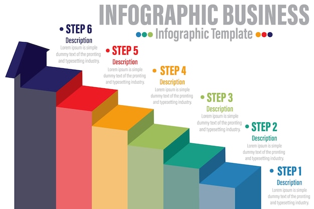 Vector vector creative infographic of columns bar chart with six options modern comparison business table isolated on transparent background design timeline with data slide template