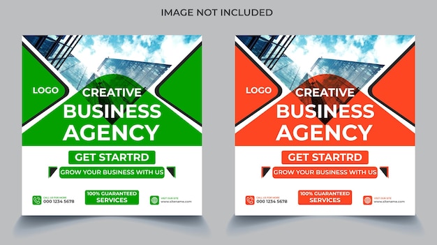 Vector creative marketing agency and corporate business instagram banner or template