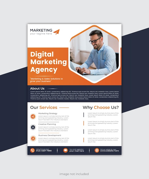 vector creative marketing agency corporate flyer