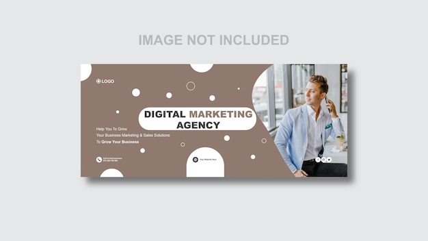 vector creative marketing agency facebook cover page and web banner template