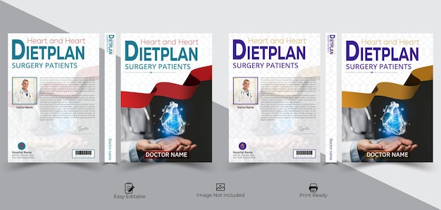 Vector Creative Medical Book Cover Design Template in A4