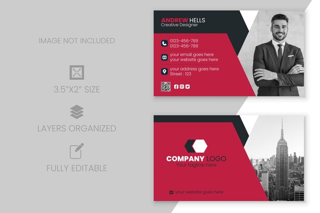 vector Creative and modern business card design