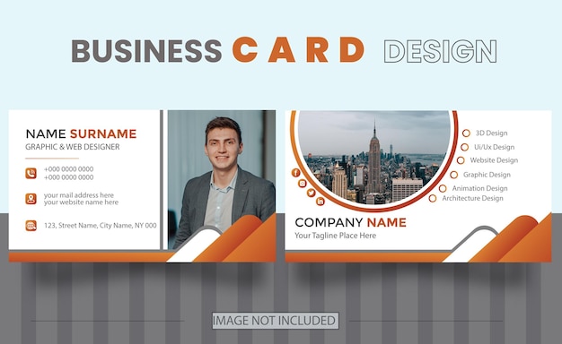 Векторный креативный современный профессиональный дизайн визитной карточки