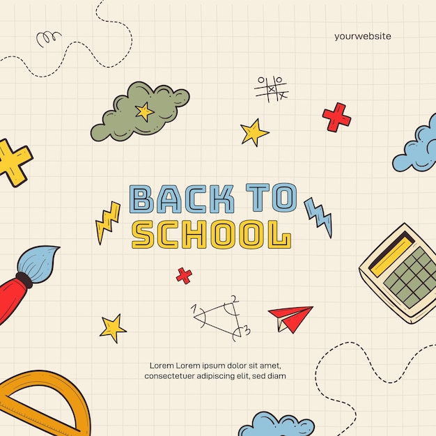 Vector vector creative poster with back to school