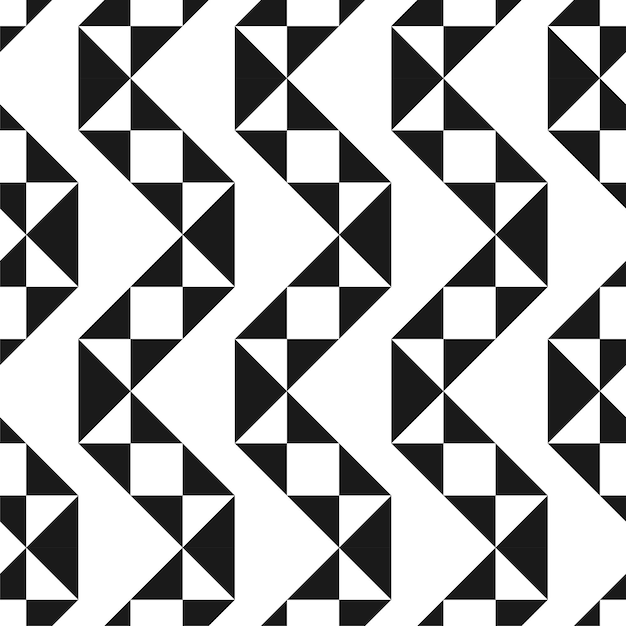 Vector creative seamless geometric pattern textile striped black and white texture