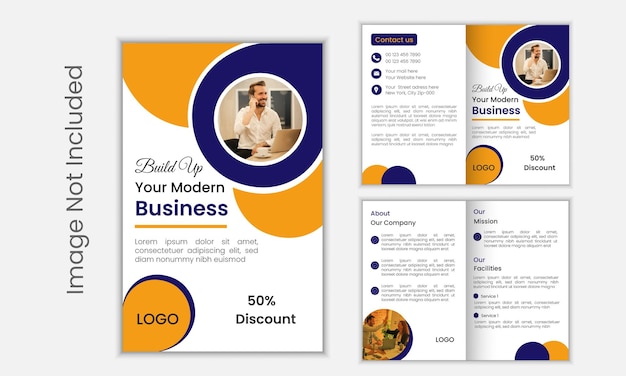 vector creative trifold brochure design template