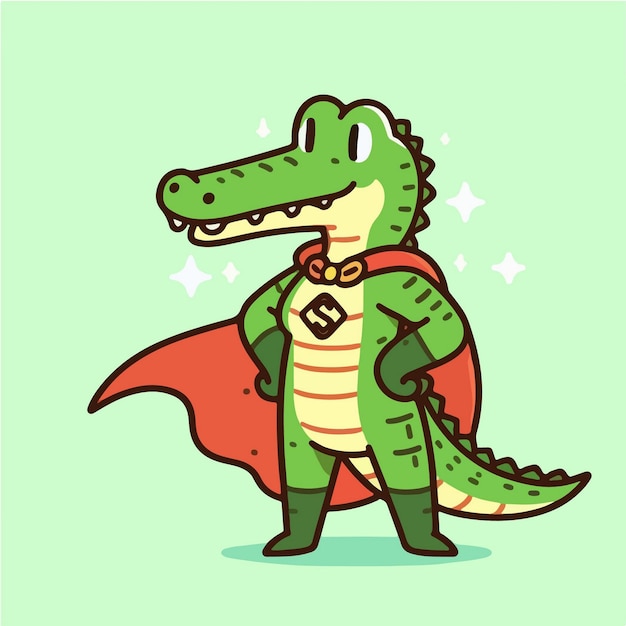 Vector crocodile cartoon