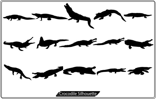 Vector of crocodile design Silhouette