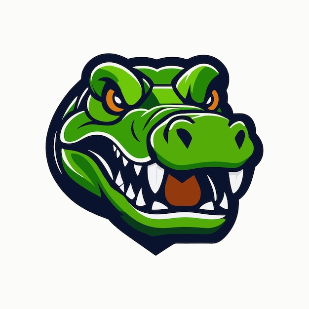 Vector crocodile logo design illustration