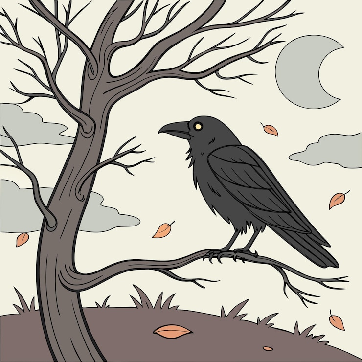 Vector vector crow illustration
