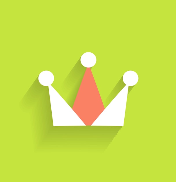 Vector crown icon modern flat design