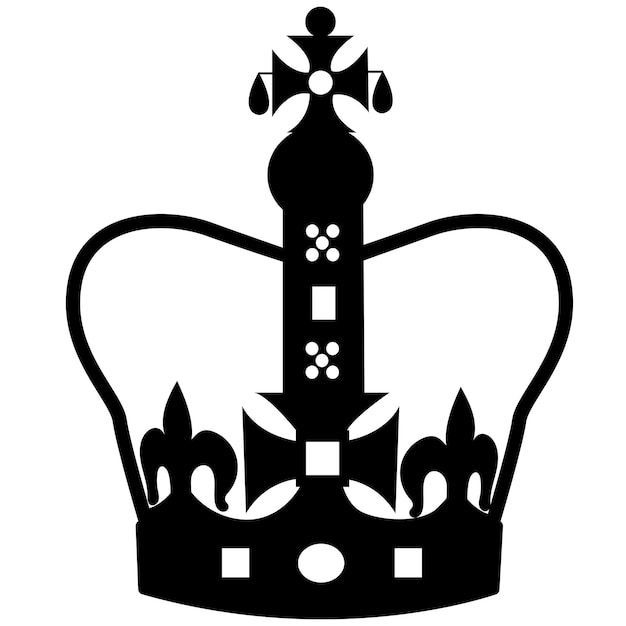 Логотип векторной короны. Корона короля. Коронация короля Карла III.