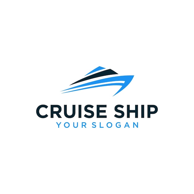 vector cruiseschip logo ontwerp