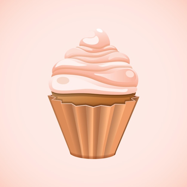 Vector vector cupcake design with background premium vector template