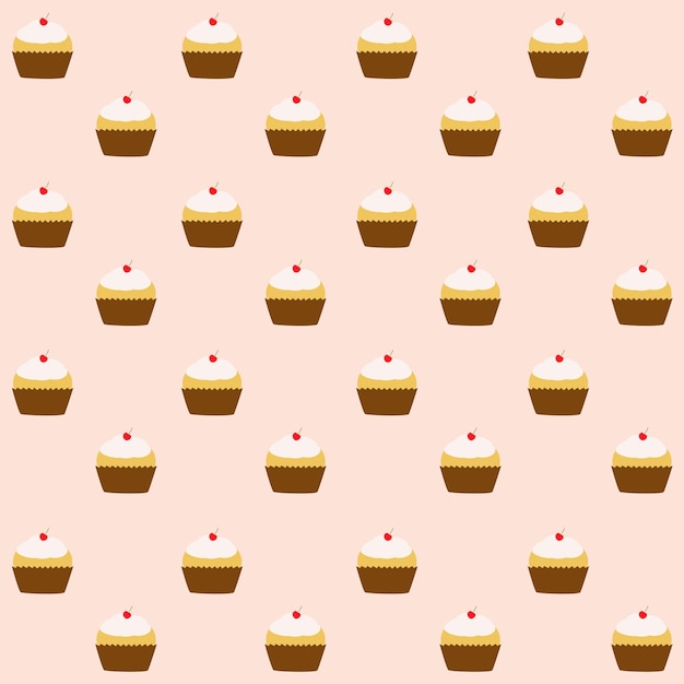 vector cupcake patroon achtergrond