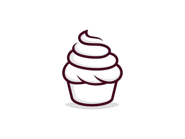 vector cupcake sjabloon logo