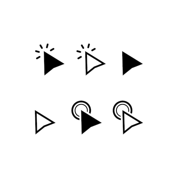 Vector Cursor pointer icon set illustration