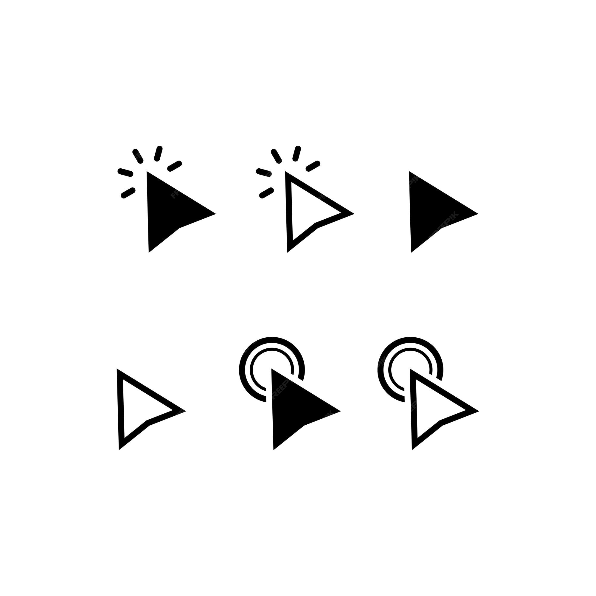 Premium Vector | Vector cursor pointer icon set illustration