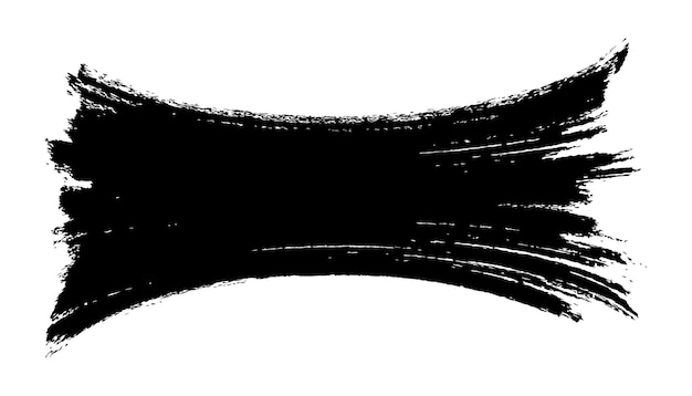 ベクトル曲線ペイント ブラシ ブラシ ストローク テンプレート 黒の水彩ブラシ ストローク 汚れたフレーム