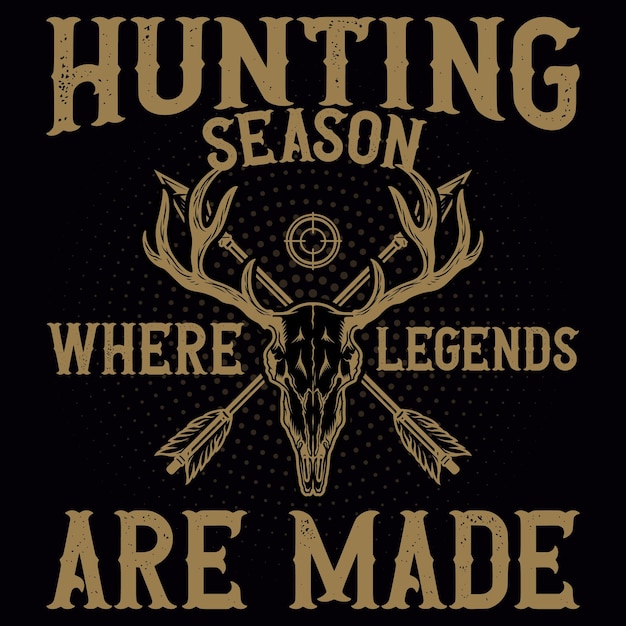 Vector vector custom hunting t shirt design