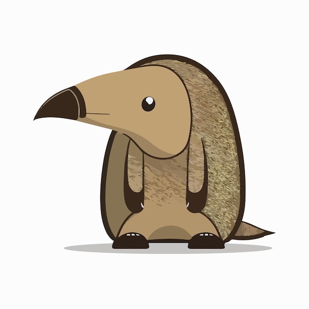 Vector cute anteater cartoon style