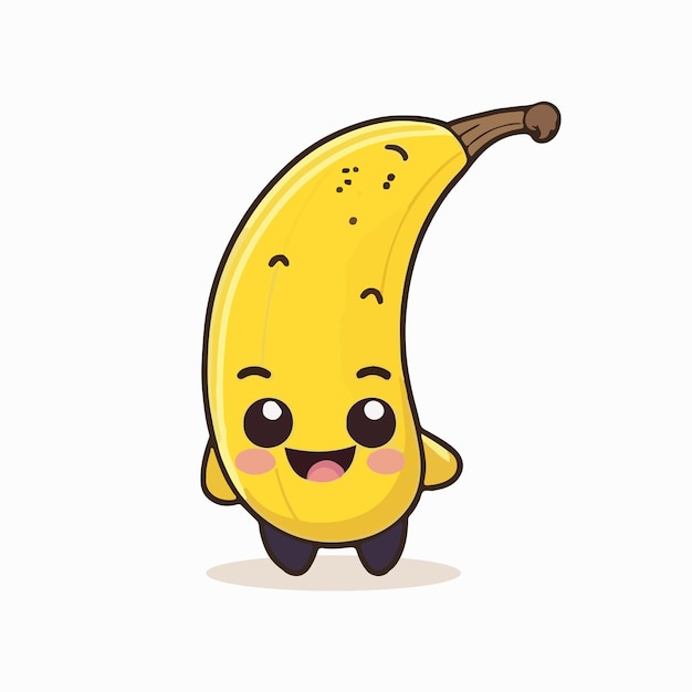 Vector vector cute banana cartoon style