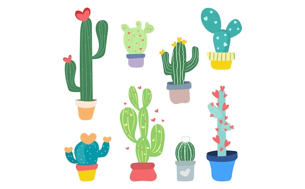 Vector of the cute cactus