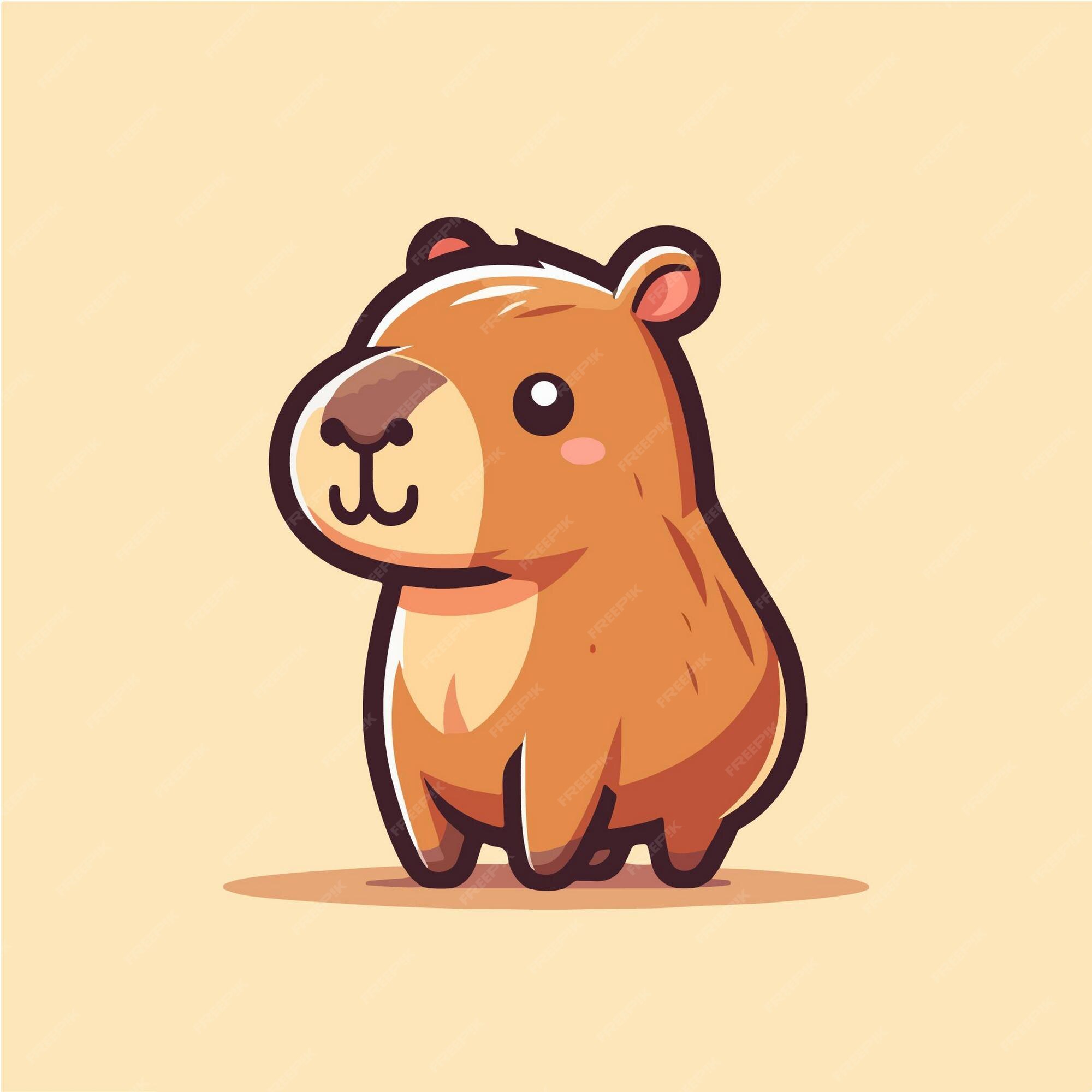 Premium Vector  Cute capybara cartoon vector illustration