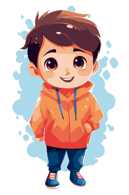 Vector vector cute cartoon kid