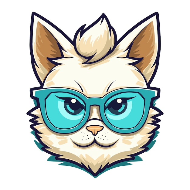 vector cute cat cartoon vector icon illustration