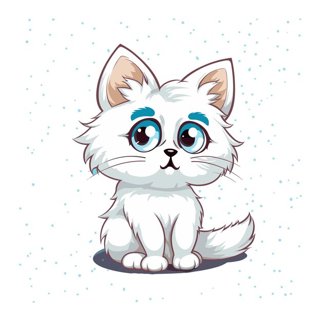 vector cute cat cartoon vector icon illustration