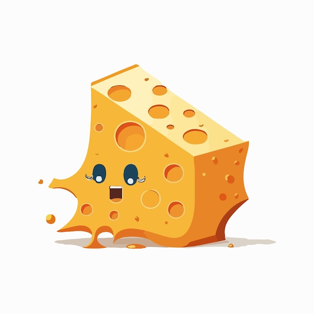 Vector cute cheese cartoon style