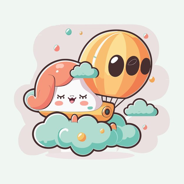 Vector vector cute cloud cartoon style