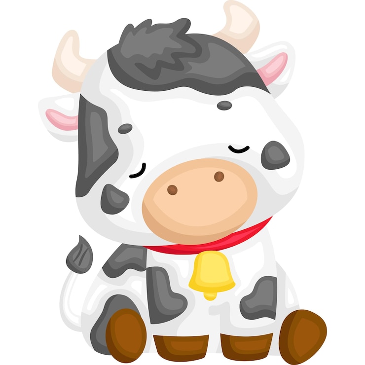 Vector a vector of a cute cow