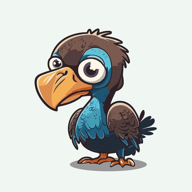 Vector cute dodo cartoon style