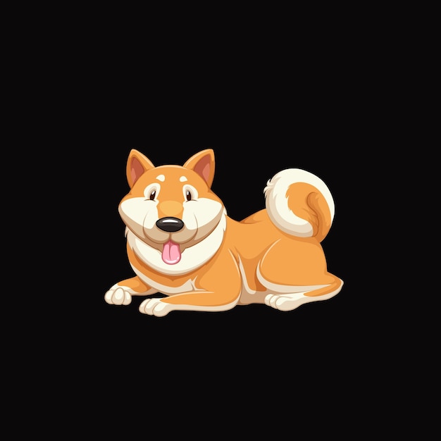 Vettore personaggio di cartone animato vector cute dog