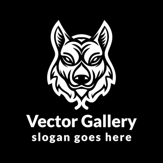 Vector vector cute dog logo