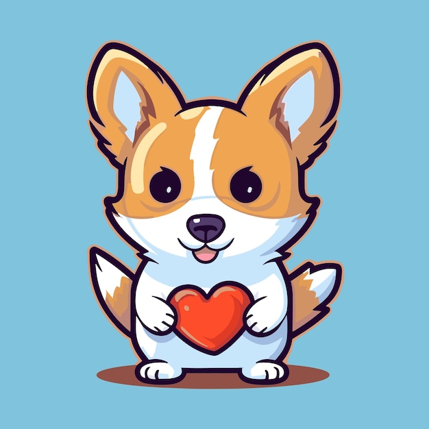 vector cute dog