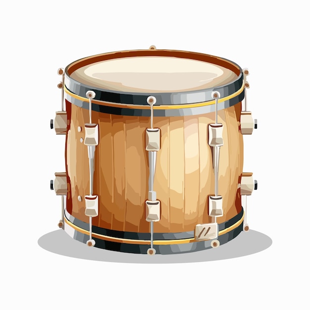 Vector cute drum cartoon style