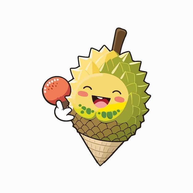 Vector vector cute durian cartoon style