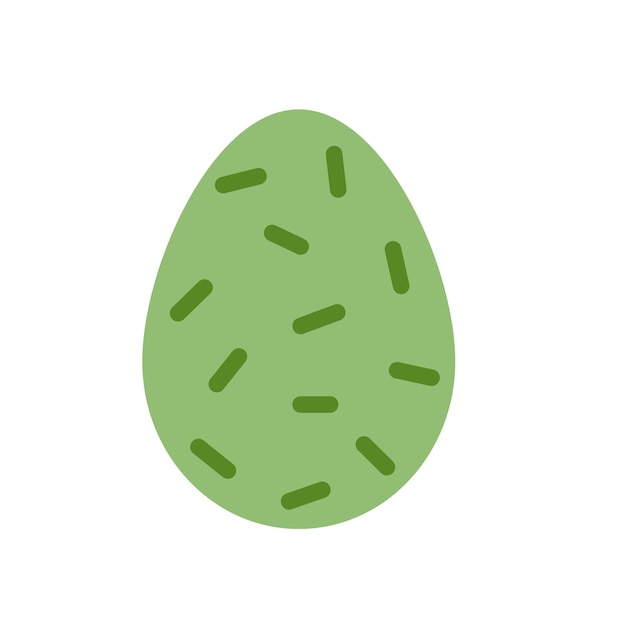 Vector cute easter green egg Colorful clipart