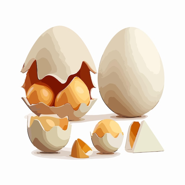 Vector cute eggs cartoon style