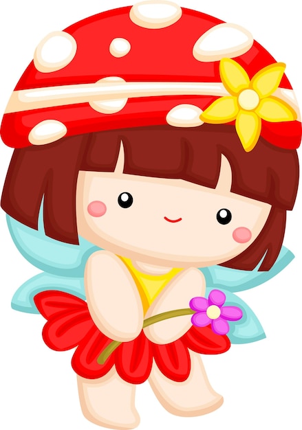 a vector of cute fairy