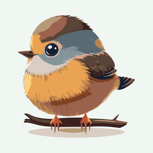 Vector vector cute finches cartoon style