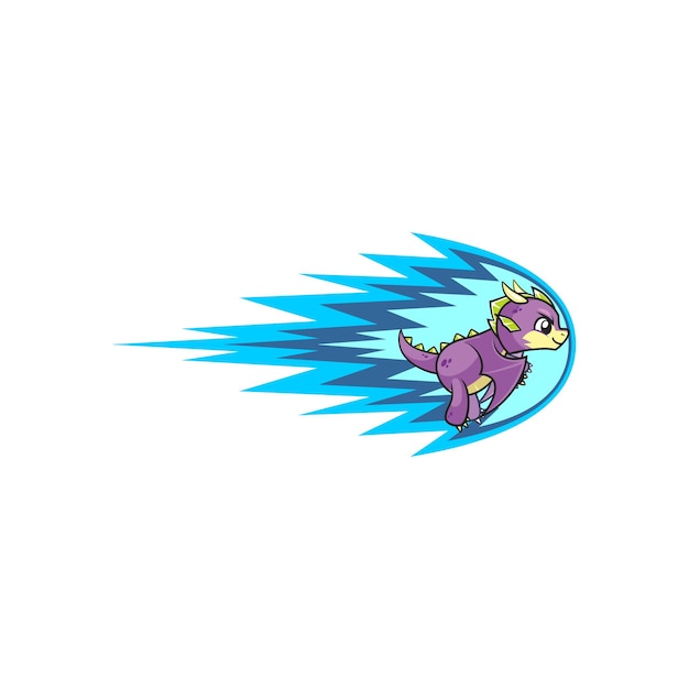 vector cute flying dragon fairytale