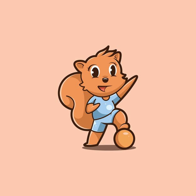 Vector cute fox doing celebration character cartoon illustration