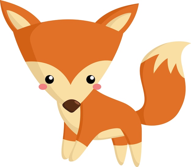 Vector a vector of a cute fox