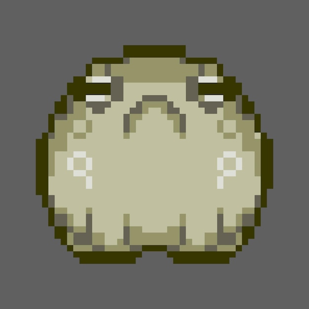 frog cartoon, pixelart 32x32 