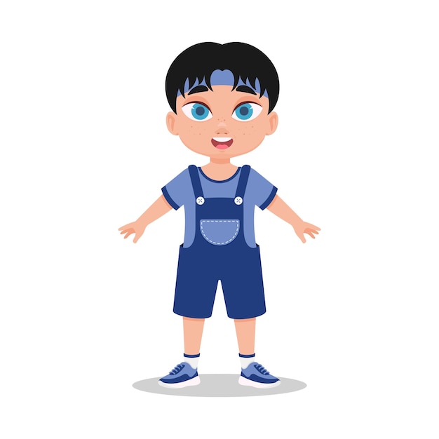 Vector vector cute happy boy with headband