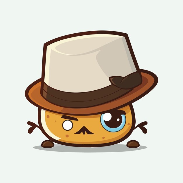 Vector vector cute hat cartoon style